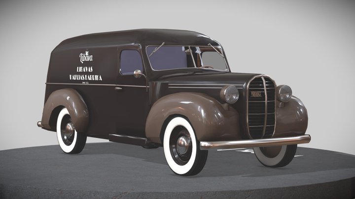 1938 Ford-Vairogs Panel Van 'Libavas Kafija' 3D Model