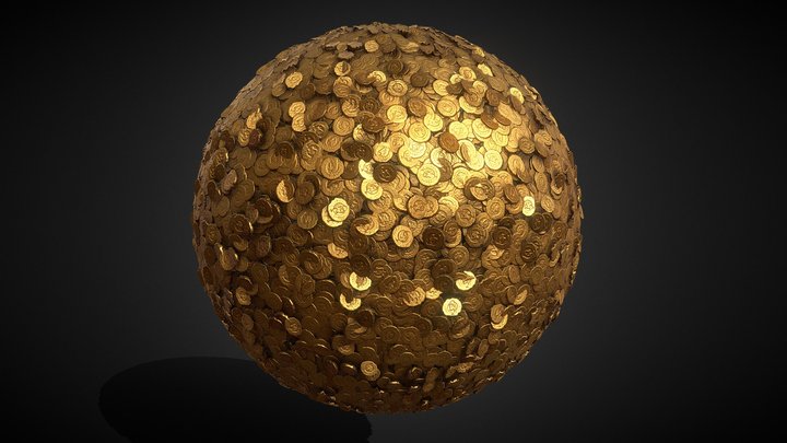 Gold Coins Material 3D Model