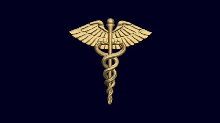 Hermes Trismegistus' CADUCEUS 3D Model
