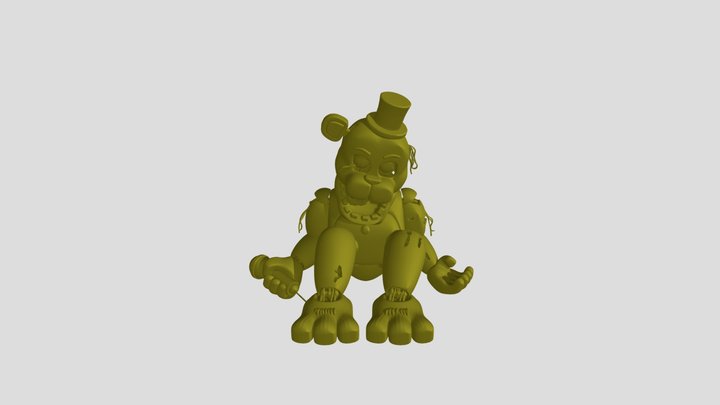 Golden Freddy 3D Model