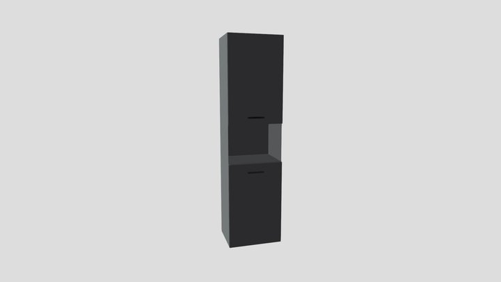 Low Poly Kitchen Cabinet with Shelf – Free 3D Model STL