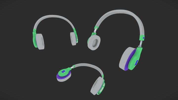 [HW#06 XYZ School] 2/3 Headphones 3D Model