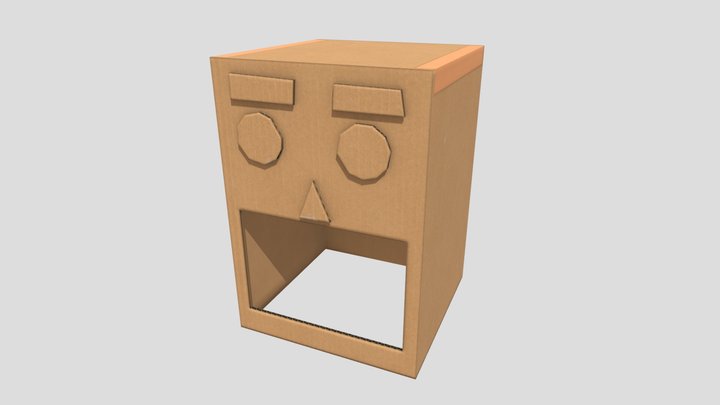 Cardboard Robot Head Costume △172 3D Model