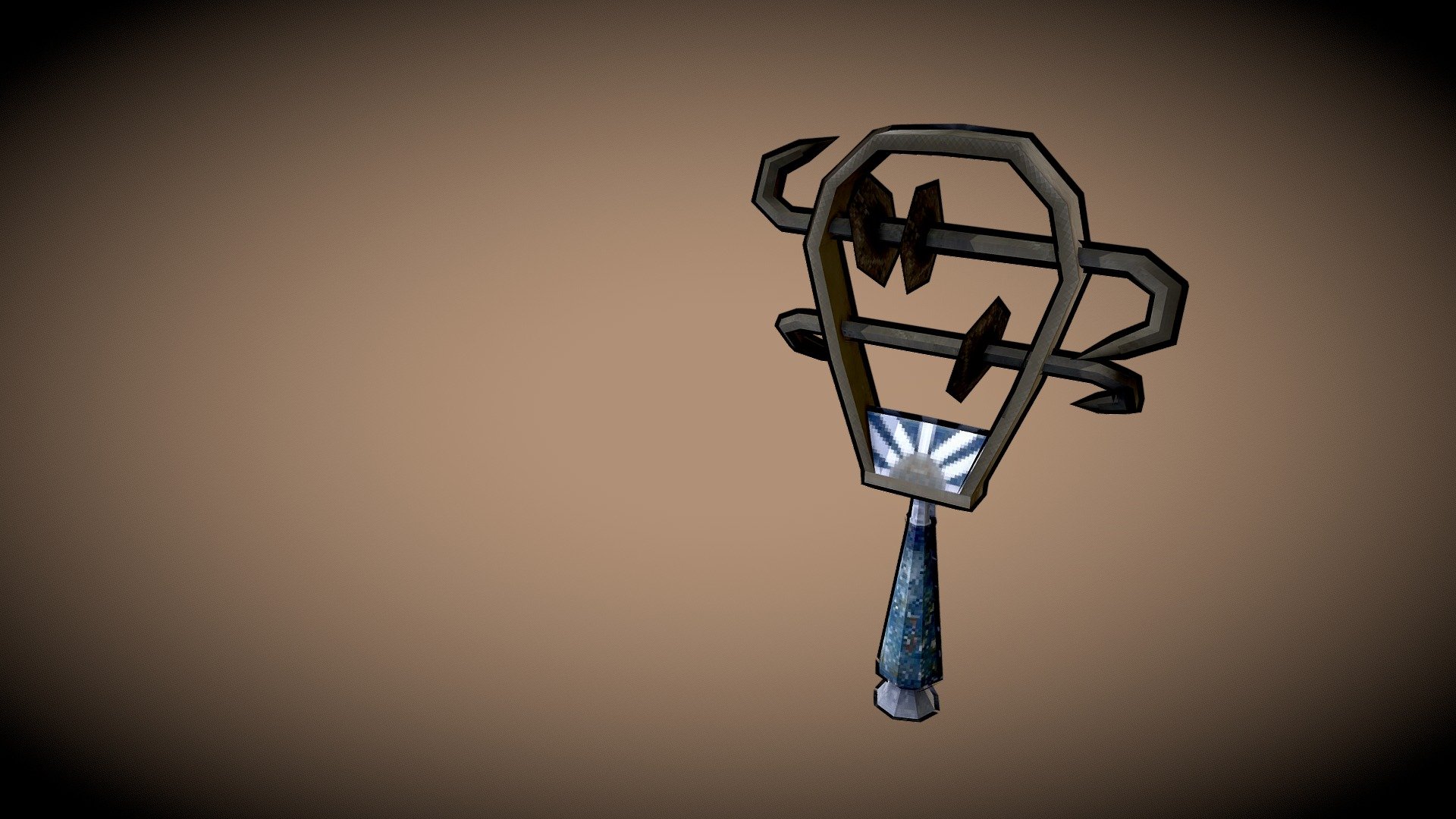 Lowpoly Sistrum of Egyptian Goddess Bastet