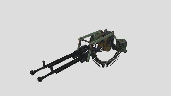Twin DShK Assault rig. 3D Model