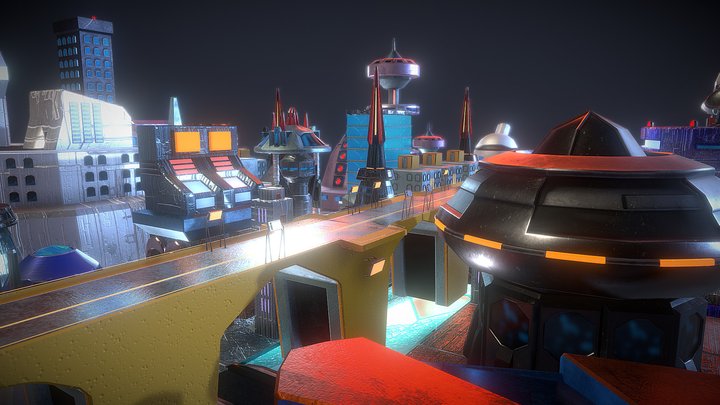 Small_Cybertown 3D Model