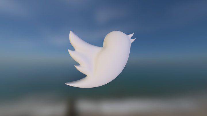 TWITTER IN 3D SPACE 3D Model