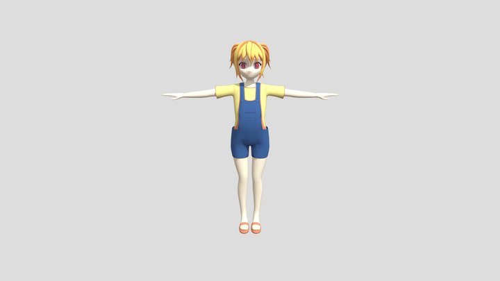 Anime girl 3D Model