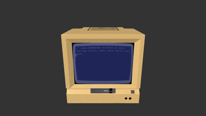 Commodore 1702 monitor 3D Model