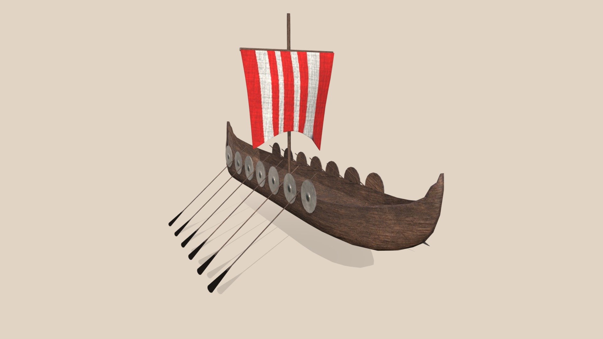 Low Poly Viking Ship