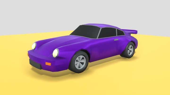 Low Poly 1980 Porsche 911 Turbo 3D Model