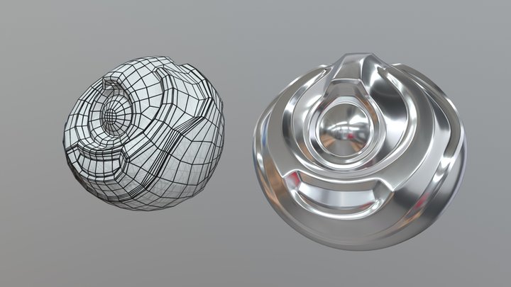 CG-Cookie - Robo-orb Retopology (revised) 3D Model