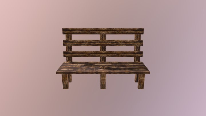 Bench Low Poly 3D Model