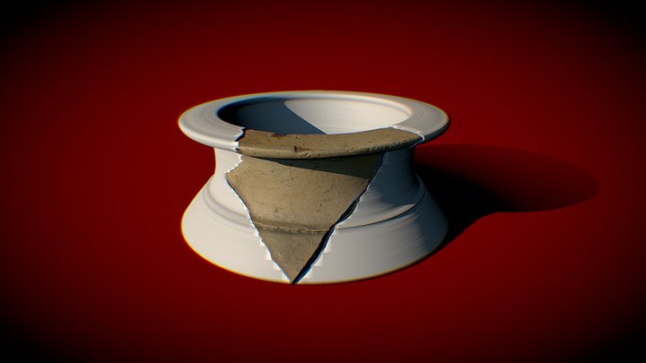 rim of jar pottery from Malgium 3D Model