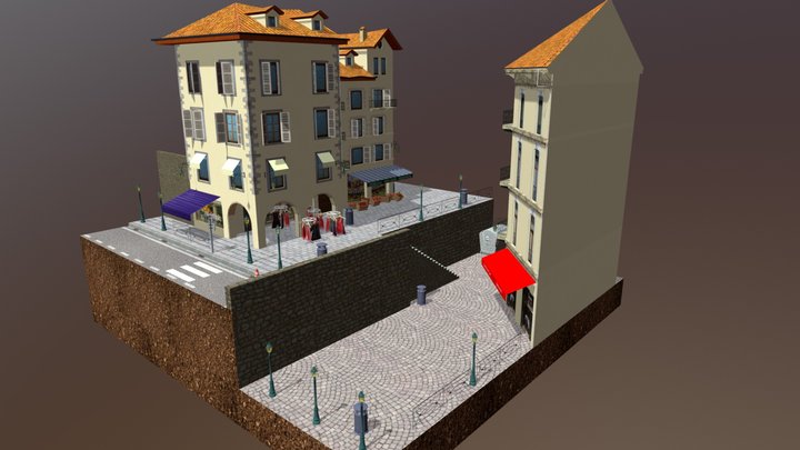 Cornelis Nick 1DAE City SCene 3D Model