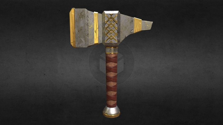 Dwarven Hammer 3D Model