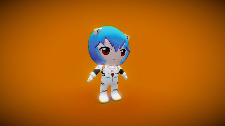 Rei Ayanami Plush 3D Model