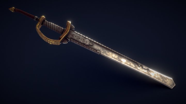 Khanda Sword 3D Model