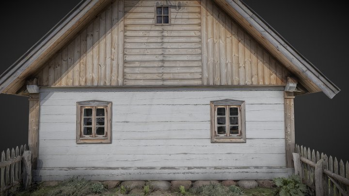 Wooden house from Jacowlan, Poland(low poly) 3D Model