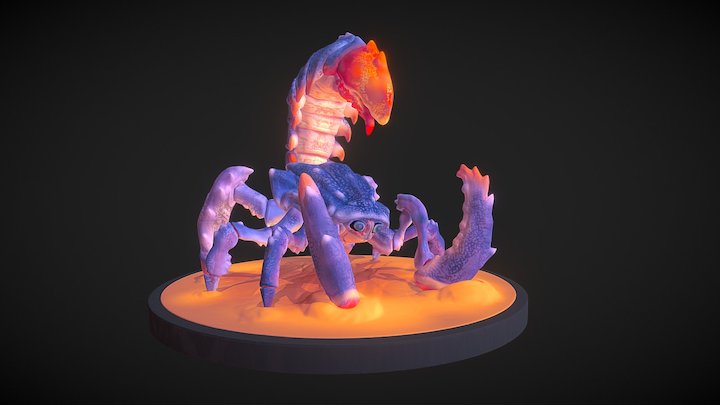 Tabletop Crab Monster 3D Model