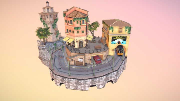 City Scene Milano 3D Model