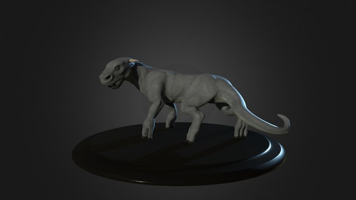 Weasel-horse Concept Creature 3D Model