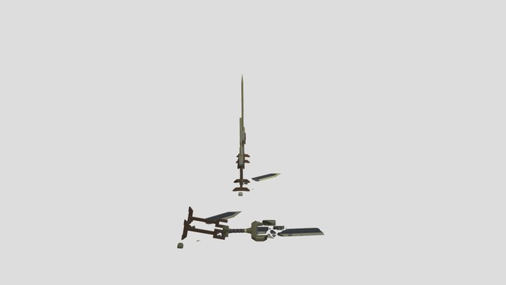 Dwarf Sword (DESTRUCTION) 3D Model