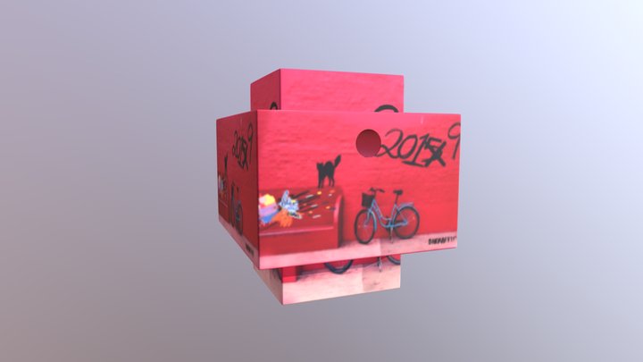 Red Design Sculpture 3D Model