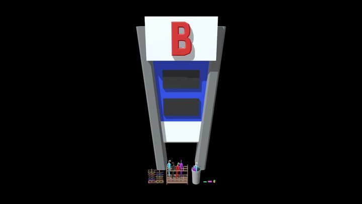 Vertical Slice Props 3D Model