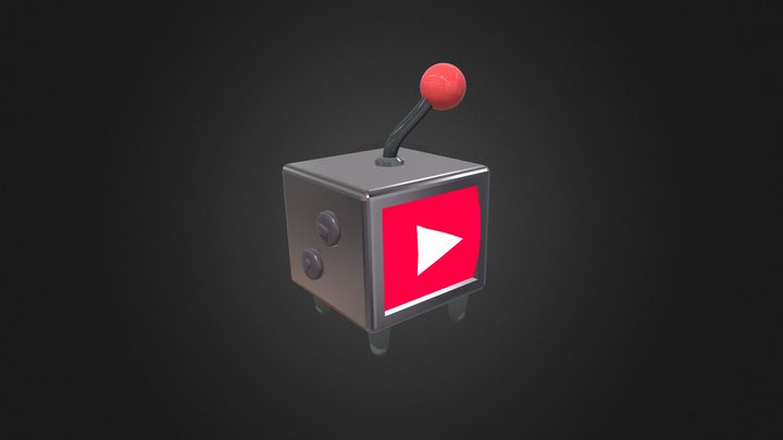 Cute Cartoony Mini TV 3D Model