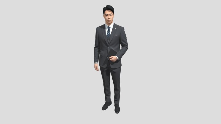 Businessman In A Grey Suit – Kostenloses 3D-Modell STL