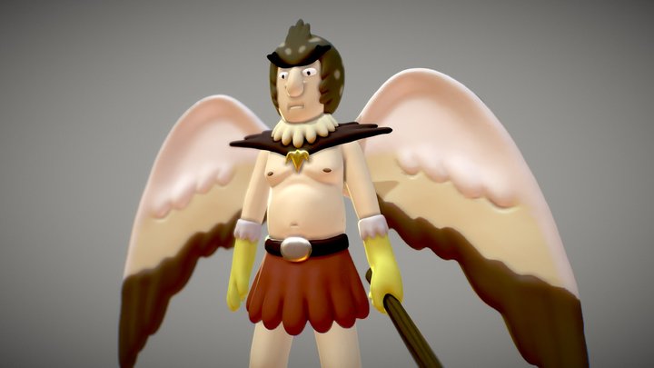 Day 29 of Sculpt January 2019: Harpy 3D Model