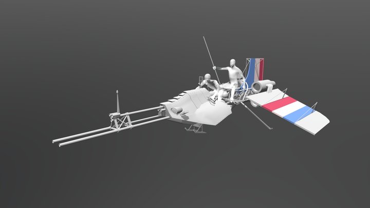 Intercepteur with Dummies 3D Model