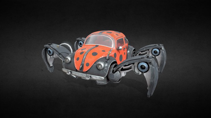 VW Beetle (DotBot) 3D Model