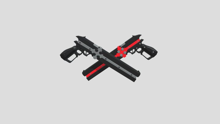 GunGrave Dual Pistols 3D Model