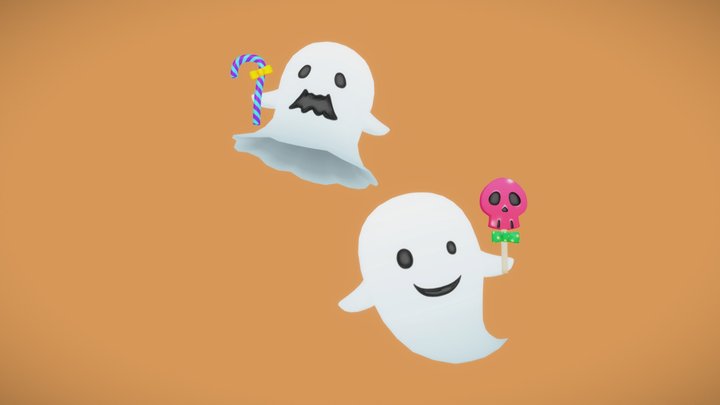 Ghosts and candies 3D Model