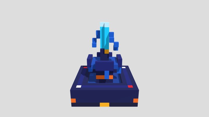 Atlantis Fountain - Voxel 32x32 (Animated) – Modèle 3D gratuit STL