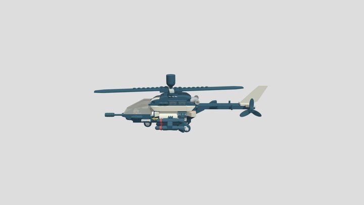 Sparrow Attack Helicopter 3D Model