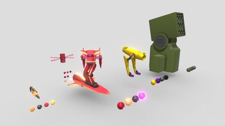 [XYZ HW5] 5 Colored drafts 3D Model