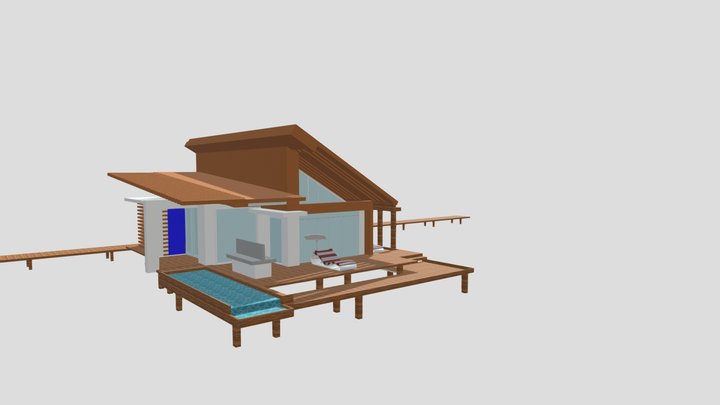 Maldives Villa Design 3D Model