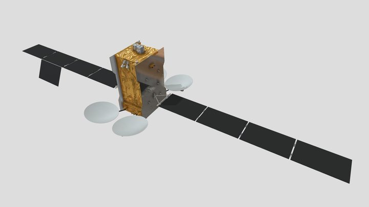 Communication satellite "MEASAT" 3D Model