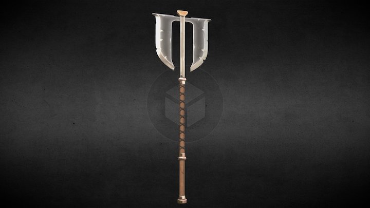 2H Dwarven Axe 3D Model