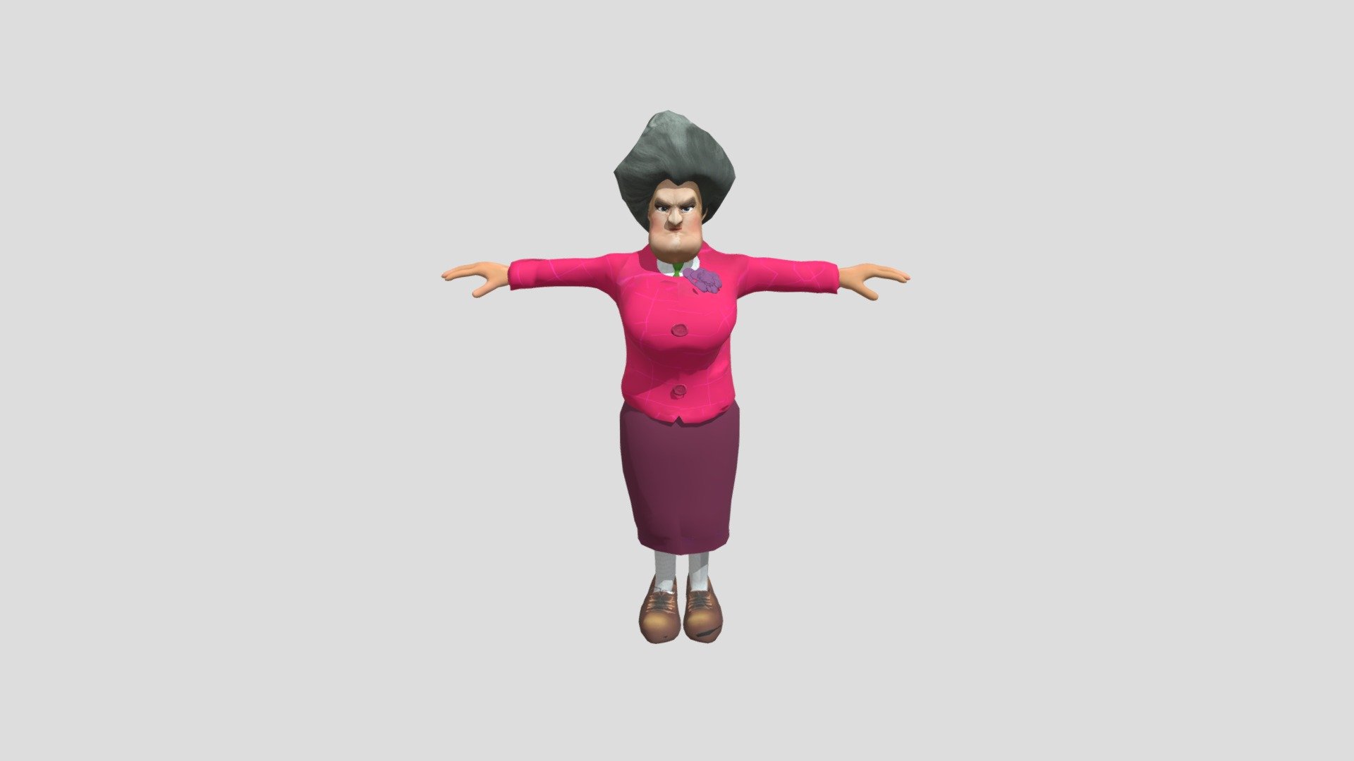 Mrs T from Scary Teacher 3d Game - 3D model by 2ad700ss (@2ad700ss)  [a35313f]