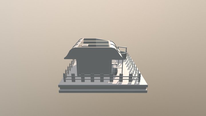 Elven Styled Farm Shed 3D Model