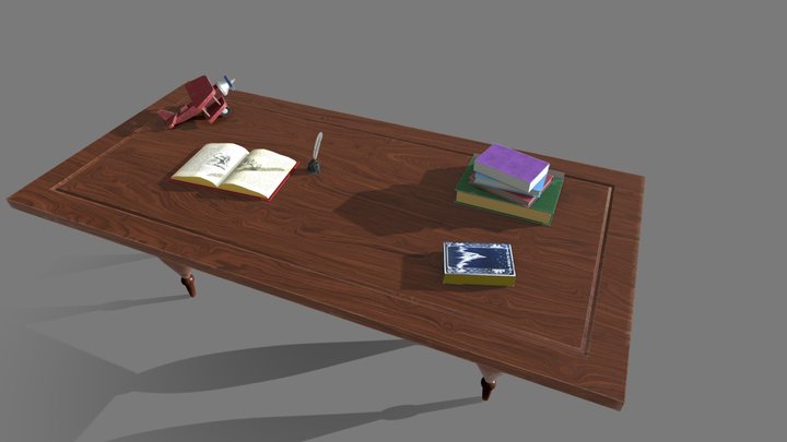 StudyTable 3D Model