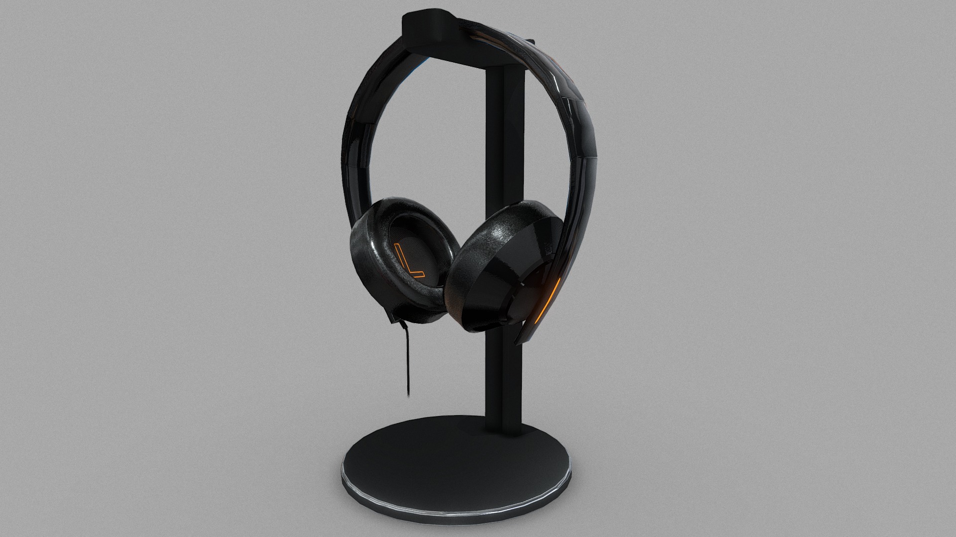 3D model Xiaomi Mi Gaming Headset - This is a 3D model of the Xiaomi Mi Gaming Headset. The 3D model is about a black and silver headphone.