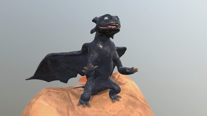 Silly Toothless 3D Model