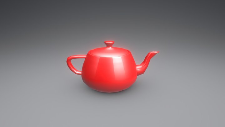 3D model Vintage metal teapot VR / AR / low-poly