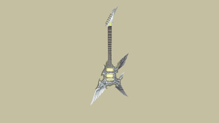 Angel Guitar 3D Model