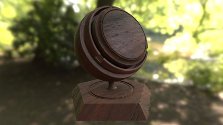 Realistic Brazilian Rosewood Sample 3D Model